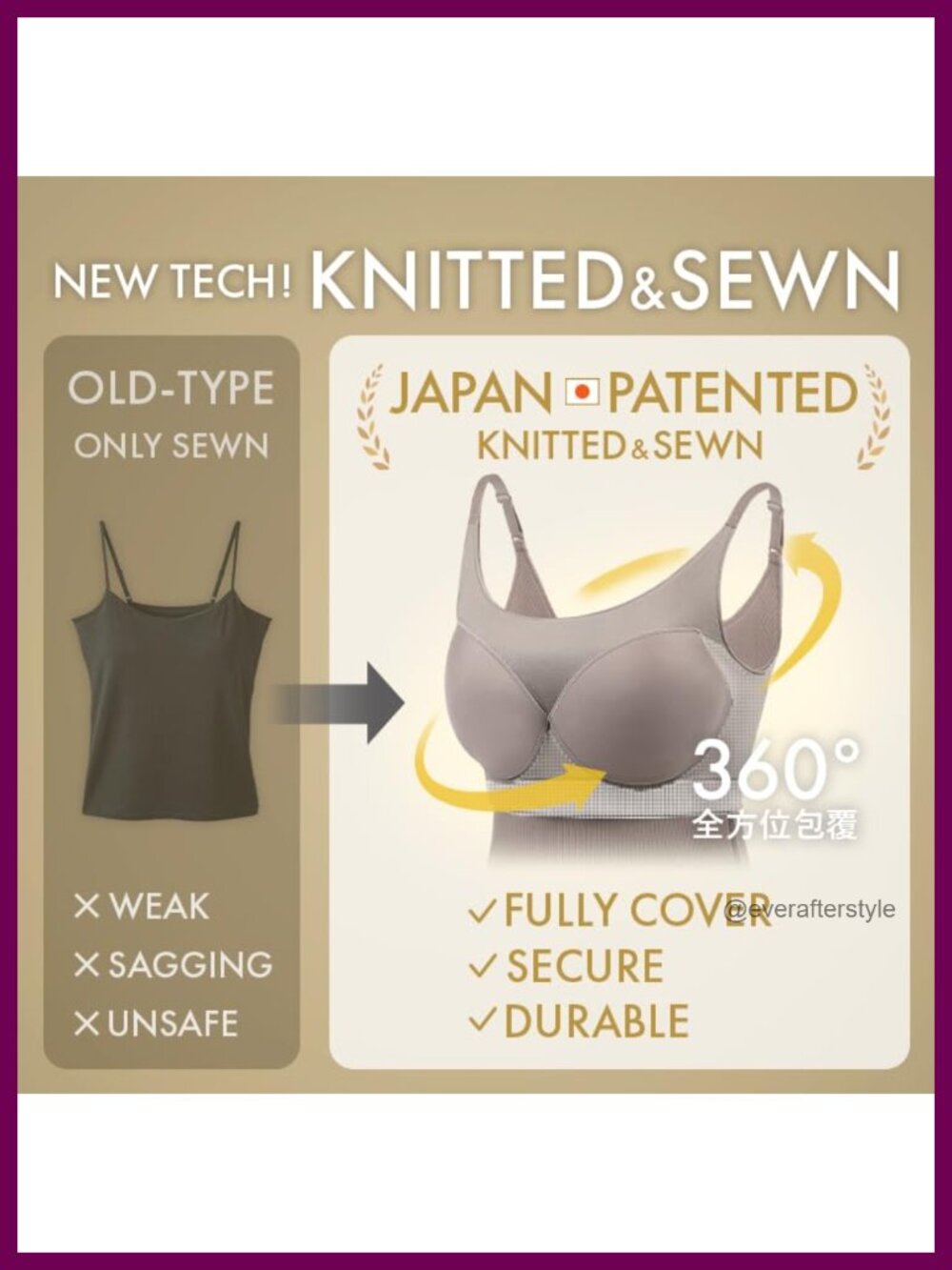 Padded Bralette Tank Top Silky Quick-Dry Anti-Sagging Sleep Bra Wire-free - Picture 3 of 6